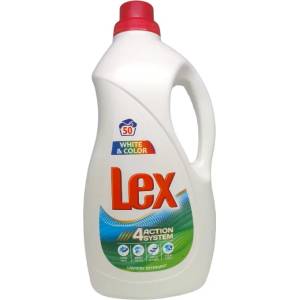 Lex течен перилен препарат, 3 литра, 50 пранета, White & Color