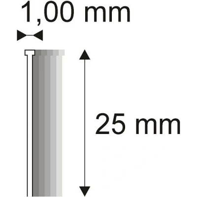Truhlářské Brady Narex 12/25 (18G) - 1 x 25 mm kusů v balení 1000