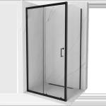 Mexen Apia плъзгаща се душ кабина 120 x 80 см, прозрачна, черна - 840-120-080-70-00 (840-120-080-70-00)