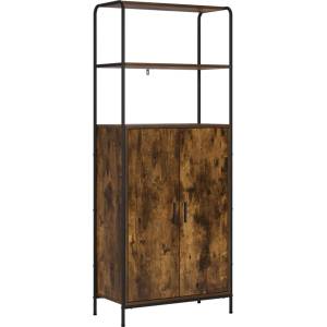 vidaXL Висок шкаф Опушен дъб 40 x 33 x 161 см Инженерна дървесина (8013874)