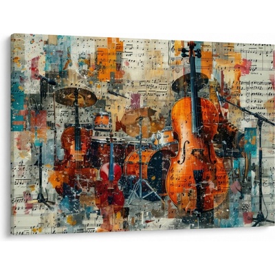 Obraz - Hudební nástroje, jednodílný 100x70 cm