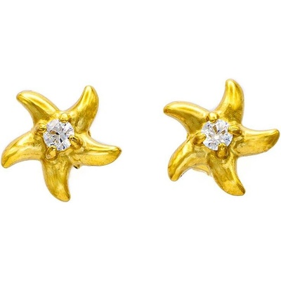 BRUNOshop.cz Náušnice HVĚZDICE gold S4565