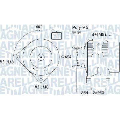 Alternátor MAGNETI MARELLI 063731645010