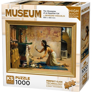 KS Games Пъзел KS Games от 1000 части - Погребението на египетска котка (20668)