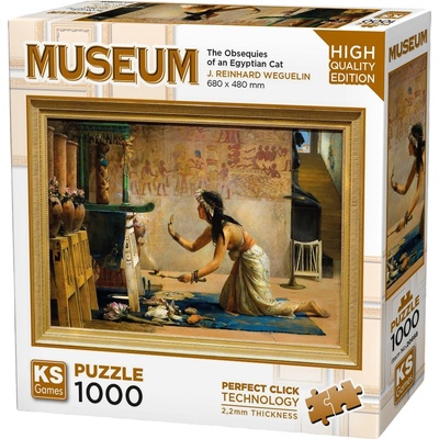 KS Games Пъзел KS Games от 1000 части - Погребението на египетска котка (20668)