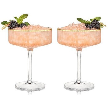 Viski (САЩ) Комплект от 2 бр. купе чаши за коктейли viski meridian кристални - 340 мл (viski 10641)