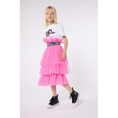 KARL LAGERFELD Детска пола Karl Lagerfeld в розово къса разкроена (Z30093.114.150)