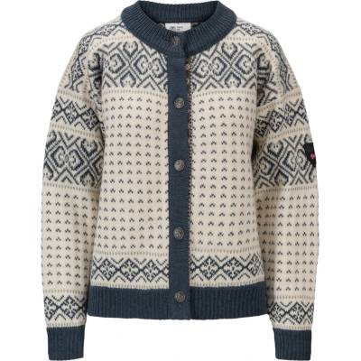 Dale of Norway Дамско вълнено яке Dale of norway Women's Hannah Cardigan Cardigan - Off White / Steel / Light Charcoal - размер XS (105-6540-0111)