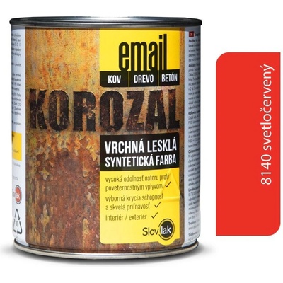 Slovlak Korozal email 3kg lesklý Svetločervený