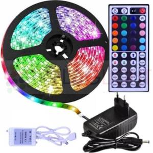  Комплект5 м RGB LED лента, FLAGLIGHT Premium, SMD5050 30 LED/m IP20+IR контролер 44 key+адаптер 3A (1143)