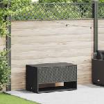 vidaXL Кутия за градински възглавници, черна, 100x55x55, 5 см, полиратан (4104141)