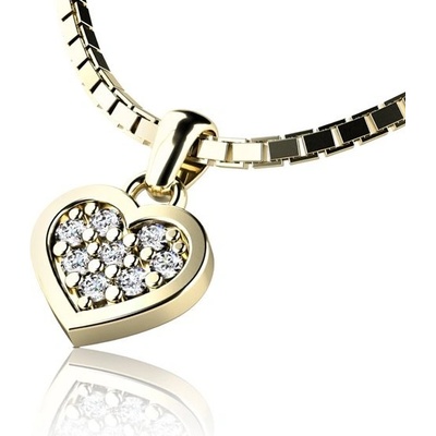 Srdce s brilianty 10881-ZL-DIA bez řetízku