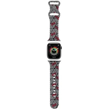 Hello Kitty Каишка Hello Kitty Silicone Bows & Stripes за Apple Watch 38/40/41mm, черна (Hel000050-0)