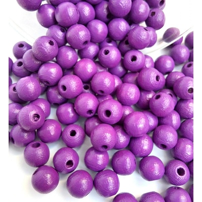 Detoa dřevěné korálky fialové 8 mm 10 ks – Sleviste.cz
