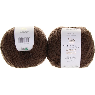 Gazzal Merino Boucle 3763 tmavě hnědá