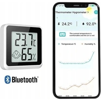 Digitálny izbový teplomer Hygrometer Vlhkosť vzduchu Bluetooth YZ6045B