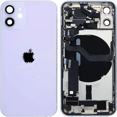 Kryt Apple iPhone 12 Mini Zadní Housing s Malými Díly fialový