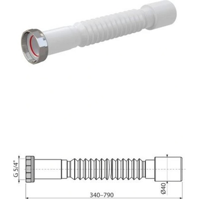 Alcadrain Flexi pripojenie 5/4"×40 kov A740