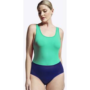 WUKA period racerback two-tone swimsuit medium flow green/blue xs -