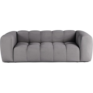 Bonami Сив кадифен диван 225 cm Cube - Bonami Selection (CUBE3SEATERANTHRACITE)