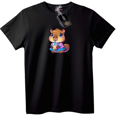 NOONEBRAND Тениска Сладък бобър с bubble tea - 4XL, White