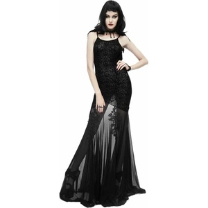 Devil fashion дамска рокля DEVIL FASHION -Love Like Blood Floor, дълга, със задна част- ESKT005