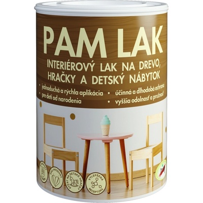 Pam Lak Interiérový lak na drevo, hračky a detský nábytok 18 l lesklý
