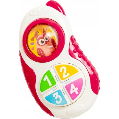 Detský telefón Smily Play 12 cm x 7 cm ružový