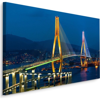 MyBestHome BOX Plátno Busan Harbour Bridge, Jižní Korea Varianta: 90x60