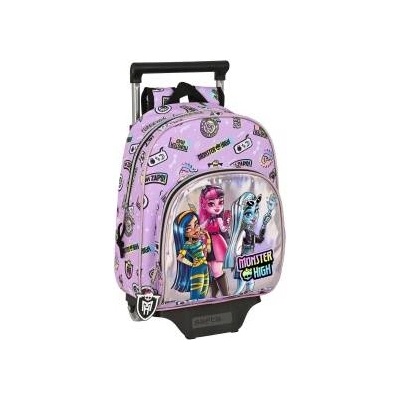 Monster High Училищна чанта с колелца Monster High Best boos Люляк 28 x 34 x 10 cm