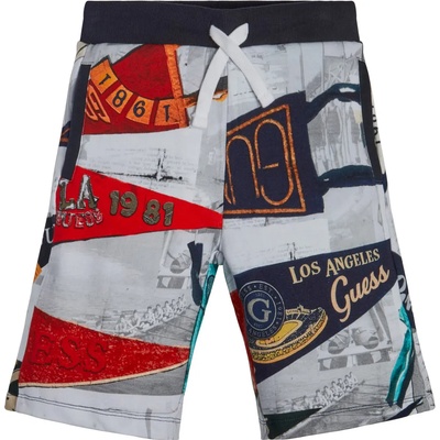 Guess Къси спортни панталони с флагове за момче Guess