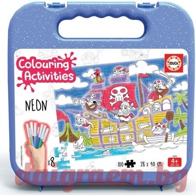 Educa Пъзел за оцветяване educa Пирати 18070 - 100 части (edu18070)