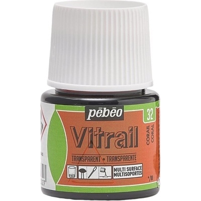 Pébéo Vitrail Боя за стъкло Coral Red 45 ml 1 бр (050-032)