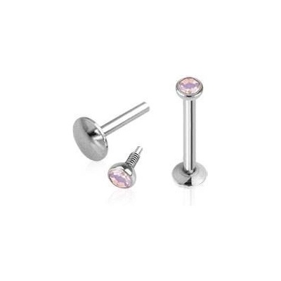 Šperky4U piercing do brady labreta opalit růžový LB01102-1210P