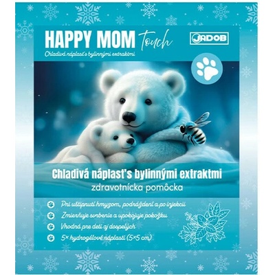 JADOB HAPPY MOM Touch chladivá náplasť s bylinnými extraktmi 5 x 5 cm 5 ks