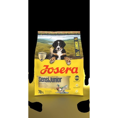 Dog Sensi Junior - Пълноценна суха храна за подрастващи чувствителни или спортуващи кучета с пилешко, патешко месо и ориз, 900 гр