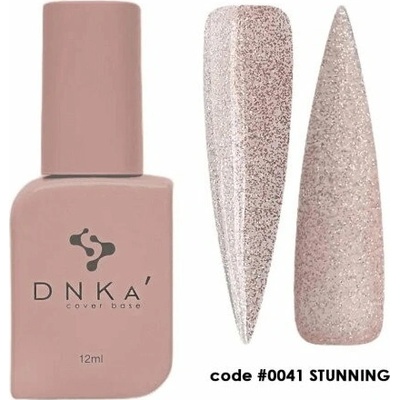 DNKa’ Rubber Cover Base 0041 Stunning nude glitter rubber báza 12 ml