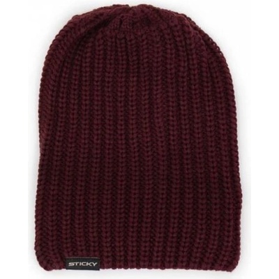 Sticky Baits zimná čiapka Maroon knitted beanie