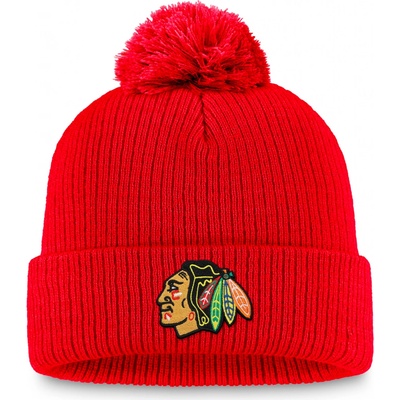 Fanatics pánská čepice Chicago Blackhawks A/CAP beanie Cuff Pom