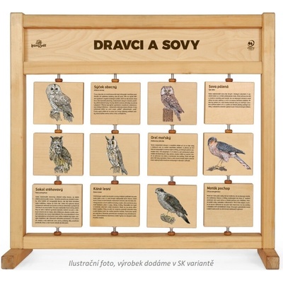 Lesní svět Tabuľky poznania stolné Dravce a sovy