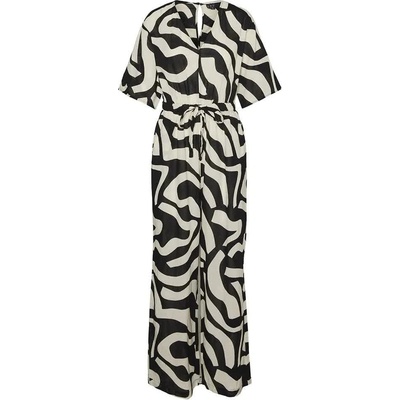 VERO MODA Гащеризон Vero moda Agnete 3/4 sleeve jumpsuit - Multicolor (Black / Aop Graphic Sand Dollar)