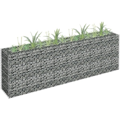 VidaXL Gabionový vyvýšený záhon pozinkovaná ocel 180 x 30 x 60 cm