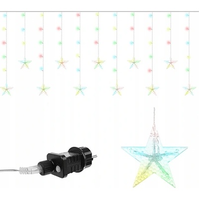 ISO 11319 Světelný závěs hvězdy 108 LED multicolor