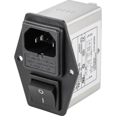 TRU COMPONENTS, TC-10101460 síťový filtr, 250 V/AC, 6 A, 0.8 mH