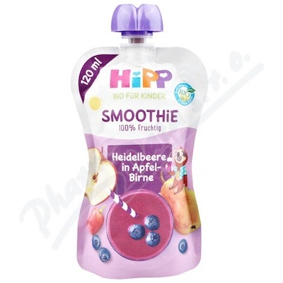 HiPP BIO Smoothie Jablko-Hruška-Borůvky 120 ml