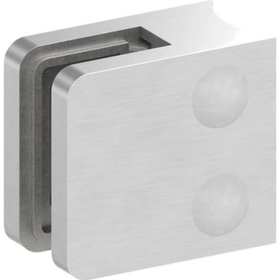 Feldmann 1142-V2A - nerezový držiak skla na rúrku pr. 42,4 mm - model 11, AISI 304 brus, pre nerezové zábradlie