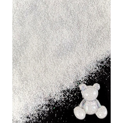 Třpytky glitrové do pryskyřice 10 g bílé