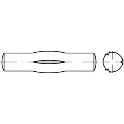 TOOLCRAFT TO-5438022 čiastočne ryhovaný valcový kolík 3 mm ocel 100 ks