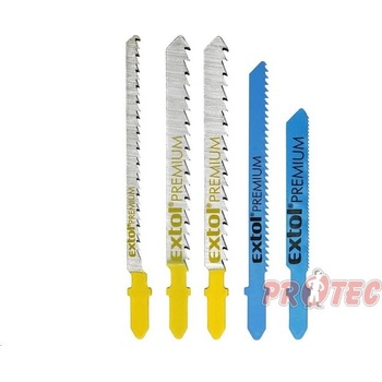 Extol Premium plátky do přímočaré pily-mix sada 5ks úchyt Bosch 8805100