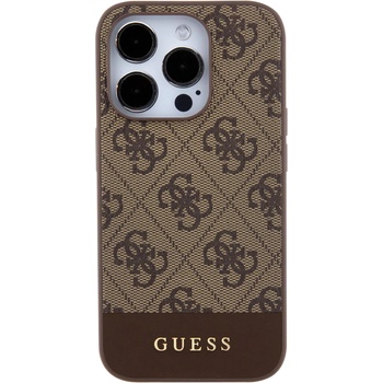 Image 1 of GUESS Гръб Guess за iPhone 15 Pro , PU, 4G Stripe, MagSafe, Кафяв (3666339193140)